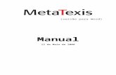 MetaTexis Manual  · Web viewNotas e indicações para principiantes 25. Conceitos e funções 27. Documentos 27. Documentos 27. Menu de ferramentas 28. O Assistente Inicial 30.
