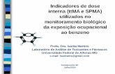 Indicadores de dose interna (ttMA e SPMA) utilizados no ... · com impacto no risco? Qual a estratégia de ... Valor de referência Tecnológico (VRT) de 1 ppm no Brasil ... MEDICINA