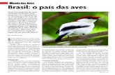 Mundo das Aves Brasil: o país das aves - ib.usp.brlfsilveira/pdf/a_2013_cecriqueza.pdf · para 1.832 espécies de aves no Brasil, o que faz do nosso país o segundo mais rico em