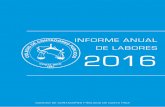 INFORME ANUAL DE LABORES 2016 - ccpa.or.crccpa.or.cr/wp-content/uploads/2017/ene/informe_anual_labores_2016.pdf · II- Entonación del Himno Nacional y del Himno del Colegio. III-