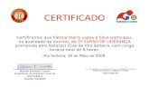 CERTIFICADO - modelosprontos.com  · Web viewCertificamos que Gilson Martines Barbosa participou, na qualidade de ouvinte, do 2º CURSO DE LIDERANÇA promovido pelo Rotaract Club