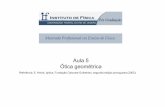 Aula 5 Ótica geométrica - if.ufrj.brtoni/otica5.pdf · Aula 5 Ótica geométrica Referência: E. Hecht, óptica, Fundação CalousteGulbekian, segunda edição portuguesa (2002);