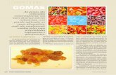 Dossiê Gomas GOMAS - revista-fi.com · quantidade de água. Substitui a goma adraganta. Goma xantana Produto da fermentação de um substrato contendo D-glicose com Xanthomonas campestris.
