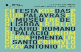 17 A 19 DE NOVEMBRO HISTÓRIAS, MÚSICA, VISITAS, JOGOS · No Museu de Lisboa – núcleos Teatro Romano, Santo António e Palácio Pimenta - celebramos a palavra, com três dias