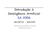 Introdução à Inteligência Artificial IA 2006 - ime.usp.brleliane/IAcurso2006/slides/Aula1.pdf · 2 Artificial Intelligence A Modern Approach • AIMA - Stuart Russel and Peter