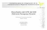Resultados del GTE del EID Hidrovía Paraguay-Paraná · Industria Oleaginosa Productores Industria Oleaginosa Productores Industria Azucarera Productores Industria Azucarera ADM–SAO