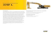 Excavadora Hidráulica 374F L - Tecnominproductos L Excavadores de Orugas... · 3 Especificaciones de la Excavadora idráulica 374F L Capacidades de llenado de servicio Capacidad