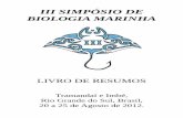III SIMPÓSIO DE BIOLOGIA MARINHA - sabmar.com.br · Me. Dimas Gianuca (Projeto Albatroz); Rodrigo Machado (UNISSINOS/GEMARS). Mini-cursos: 1. Fotografia (Dr. Ignácio B. Moreno);