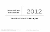 Matemática Financeira 2012 Sistemas de Amortização · 2012 UNIP – Universidade Paulista ICSC – Instituto de Ciências Sociais e Comunicação