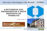 A RETOMADA DOS MAPEAMENTOS E NOVA PROPOSTA DE … · Serviço Geológico do Brasil – CPRM Geologia, Geoquímica e Recursos Minerais • Levantamento multidisciplinar em ambiente