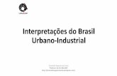 Aula sobre Interpretações do Brasil Urbano-Industrial · o processo social pelo qual uma ... 1. ou prevalece o estamento–grupo da sociedade com poder ... incompatíveis com a