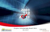 Projeto Voluntariado Brasil 2011 - Universidade do Oeste ... · Os slides desta apresentação não poderão ser alterados sem a prévia autorização do IBOPE ... Brasília 100 Norte