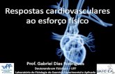 Respostas cardiovasculares ao esforço físico · Respostas cardiovasculares ao esforço físico Prof. Gabriel Dias Rodrigues Doutorando em Fisiologia – UFF Laboratório de Fisiologia