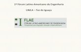 1º Fórum Latino-Americano de Engenharia UNILA Foz do Iguaçu · 2013-12-18 · •Papel do Engenheiro na Sociedade –Atuação global •Assim como o médico •Diferente do advogado