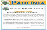 COMUNICADO - paulinia.sp.gov.br · • Desconto de 1/3 (um terço) dos dias parados até o momento em três ve- ... A doutora Karin Maia Monteiro, que atua na Divi-são de Toxicologia