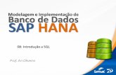 Modelagem e Implementação de Banco de Dados SAP HANAarioliveira.com/Banco de Dados/SAP HANA/SQL/8-SQL.pdf · 2 LINGUAGEM SQL •Todo Sistema Gerenciador de Banco de Dados (SGBD)