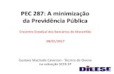 PEC 287: A minimização da Previdência pública · • A função de proteção social da Previdência e da Assistência, é negligenciada e essas políticas deixam de ser tratadas