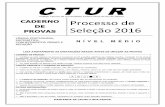 CTUR - UFRRJ · Verifique se este caderno de provas é composto de 40 questões objetivas de múltipla escolha, contendo 10 de Língua Portuguesa, 10 de Matemática, ...