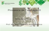 Processos de Fabricação II - docente.ifsc.edu.br · Conhecer os processos básicos de fabricação por usinagem; Saber onde buscar informações para . INSTITUTO FEDERAL Santa Catarina