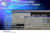 Contabilidade Geral e Analitíca Apresentação · O WinContinSNC é um software de gestão para ambiente Windows destinado a elaborar a contabilidade de empresas que estejam obrigadas