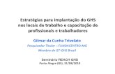 GHS e a indústria do petróleo - sindiquim.org.br · Estratégias para implantação do GHS nos locais de trabalho e capacitação de profissionais e trabalhadores Gilmar da Cunha