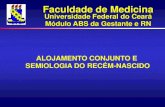 Universidade Federal do Ceará Módulo ABS da Gestante e RN ... 2 RN... · SEMIOLOGIA DO RECÉM-NASCIDO •É o sistema hospitalar em que o RN sadio, logo após o nascimento, permanece