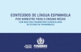 Conteúdos de Língua Espanhola EM - educacao.pe.gov.br · As funções da linguagem no estudo do texto literário e não literário. Sinais de pontuação e efeitos de sentido. Recursos
