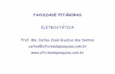 ELETROSTÁTICA Prof. Ms. Carlos José Giudicedos Santos ... · Uma característica de toda ... A força elétrica de atração ou repulsão entre ... laboratório esfregando materiais