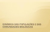Dinâmica das populações e das comunidades biológicas · Predação Competição interespecífica Comensalismo Mutualismo ... (norte do Canadá, da Europa e Ásia)