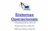 Sistemas Operacionaislmarcos/courses/DCA800/pdf/SO_apresentacao.pdf · Sistemas Operacionais 3 INTRODUÇÃO • Sistema Computacional = hardware + software 9Software: Programas do