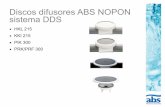 Discos difusores ABS NOPON sistema DDS - lusoitaliana.pt · Caudal de ar Diâmetro do difusor Área superfície da membrana Tamanho das bolhas Peso do difusor Temperatura Max do ar