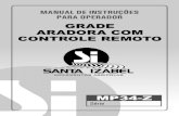 GRADE ARADORA COM CONTROLE REMOTO - Santa Izabel · manual de instruÇÕes para operador grade aradora com controle remoto mp34-z série