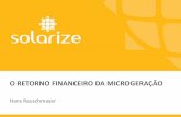 O RETORNO FINANCEIRO DA MICROGERAÇÃOinstitutoideal.org/.../03/Solarize-Retorno-financeiro-microgeracao.pdf · – O retorno financeiro é calculado pela “tarifa” de injeção