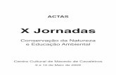 X Jornadas - FAPAS Jornadas_Actas Macedo... · p52 Visita à sala Museu de Arqueologia de Macedo de Cavaleiros: p53: ... Arsénio na água de consumo humano em Portugal Continental