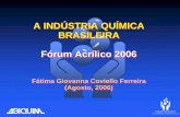 A INDÚSTRIA QUÍMICA BRASILEIRA Fórum Acrílico 2006 · Atuação Responsável® Um compromisso da Indústria Química FATURAMENTO LÍQUIDO DA INDÚSTRIA QUÍMICA MUNDIAL – 2004