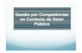 Gestão por Competências no Contexto do Setor Público · necessários ao desempenho das funções dos servidores, ... “Competências organizacionais são atributos da organização,