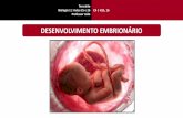 Apresentação do PowerPoint · A embriologia é a ciência que estuda o ... Ao longo do corpo do embrião serão observados os somitos, ... protege o embrião e possui poros que