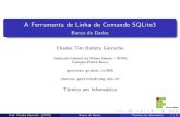 A Ferramenta de Linha de Comando SQLite3 - Banco de Dadosgarrocho.github.io/BDD/slides/aula7.pdf · Prof. Charles Garrocho (IFMG) Banco de Dados T ecnico em Inform atica 5 / 9. Outros