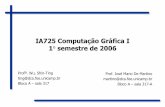 IA725 Computação Gráfica I 1 semestre de 2006 - FEEC · IA725 Computação Gráfica I - Profs. Wu, Shin-Ting e José Mario De Martino 214 Algoritmos de Traçar Retas • Para a