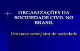 ORGANIZAÇÕES DA SOCIDEDADE CIVIL NO BRASIL · Orfanatos, asilos, ... no sistema... –Centralidade e importância política ... Composição das OSCs no Século XXI