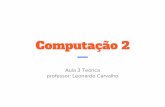 Computação 2 - dcc.ufrj.brlcarvalho/comp2/slides/Aula3T.pdf · professor: Leonardo Carvalho. Na vida precisamos de muitos tipos de dados. ... Evite problemas: defina atributos no