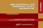 RELATÓRIO DE GESTÃO 2011 SUEST/PA - funasa.gov.br · 5.1.2 Situações que reduzem a força de trabalho efetiva da unidade jurisdicionada ..... 57 5.1.3 Quantificação dos cargos