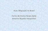 Aula: Migração no Brasil Carlos de Castro Neves Neto ...208_Migra%E7%E3o.pdf · temporais que caracteriza a sociedade brasileira (CUNHA, 2006 ... intensificou a urbanização no