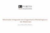 Mestrado Integrado em Engenharia Metalúrgica e de Materiaisescolas/images/miemm.pdf · Objetivos MIEMM O Mestrado Integrado em Engenharia Metalúrgica e de Materiais assegura uma