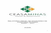 RELATORIO ANUAL DE ATIVIDADES DE AUDITORIA …minas1.ceasa.mg.gov.br/ceasainternet/_lib/file/docraint/RAINT2017.pdf · RELATÓRIO ANUAL DE ATIVIDADES DE AUDITORIA INTERNA - RAINT