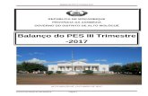Balanço do PES III Trimestre 2017 · Web viewO presente documento “Balanço do Plano Económico e Social, referente ao IIIº Trimestre”, reporta o grau de cumprimento das metas