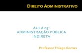 AULA 05: ADMINISTRAÇÃO PÚBLICA INDIRETA · 3. Organização da Administração Pública Administração Direta Administração Indireta Características Gerais Personalidade Jurídica