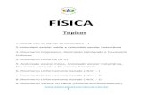 ?ES-DE-MEC‚NICA.pdf  1 FSICA T³picos 1- Introdu§£o ao estudo de Cinemtica - I 2-Velocidade