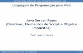 Java Server Pages (Diretivas, Elementos de Script e ...mlcsilva/aulaslpweb/Aula 14.pdf · apresentaremos os elementos básicos para a composição de uma página JSP (Java Server