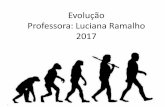Evolução Professora: Luciana Ramalho 2017 · • Os mecanismos da evolução – como a seleção natural e a ... da sequência de bases do DNA permitem estimar o grau de parentesco
